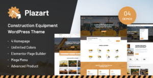 Plazart - Chủ đề WordPress về thiết bị xây dựng