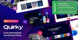 Quirky - Chủ đề WordPress của NFT, Token & Artist Marketplace