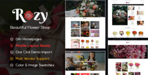 Rozy - Chủ đề WordPress WooC Commerce của Flower Shop (4+ chỉ mục + Bố cục di động đã sẵn sàng)