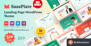 SaasPlate - Chủ đề WordPress sáng tạo về SaaS và App Landing