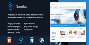 Sandal - Chủ đề WordPress kinh doanh tài chính & tư vấn