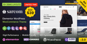 Sarcom WP - Chủ đề WooC Commerce đa năng Elementor
