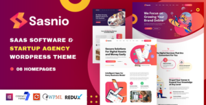 Sasnio - Chủ đề WordPress của SaaS & Cơ quan khởi nghiệp phần mềm