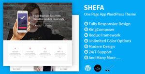 Shefa - Chủ đề WordPress ứng dụng một trang