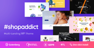Shopaddict - 16 chủ đề trang đích WordPress sẵn sàng