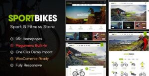Sportbikes - Chủ đề WordPress của Cửa hàng Thể thao và Thể hình WooC Commerce