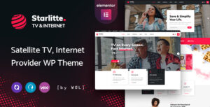 Starlitte - Chủ đề WordPress của nhà cung cấp dịch vụ truyền hình và Internet