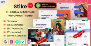 Stike - Công nghệ & SEO IT Startup Elementor WordPress Theme
