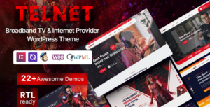 Telnet - Chủ đề WordPress của nhà cung cấp Internet và truyền hình băng thông rộng