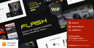 The Flash - Chủ đề WordPress về xe điện và trạm sạc