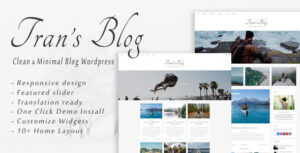 Tran - Theme WordPress blog gọn gàng và tối giản