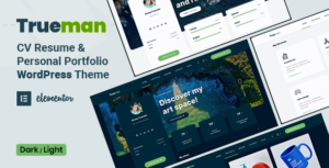 Trueman - CV sơ yếu lý lịch WordPress Theme