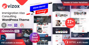 Vizox - Chủ đề WordPress về Visa nhập cư