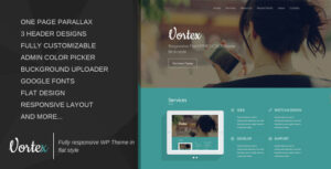 Vortex - Chủ đề WordPress phẳng một trang Parallax