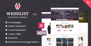 Weddlist - Danh mục nhà cung cấp dịch vụ cưới Chủ đề WordPress