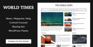 World Times - Chủ đề WordPress phong cách báo & tạp chí