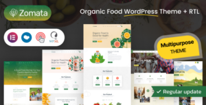 Zomata - Chủ đề WordPress thực phẩm hữu cơ + RTL