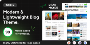 Zorik - Chủ đề WordPress blog hiện đại và nhẹ nhàng