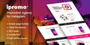 iPromo – Chủ đề WordPress của đại lý Instagram